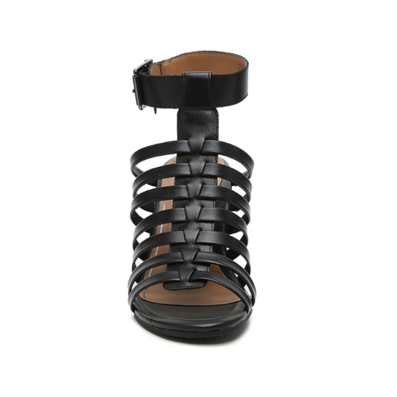 Vionic Sami Gladiator Cage Sandals Black Leather Size 7 EUC - Picture 3 of 9